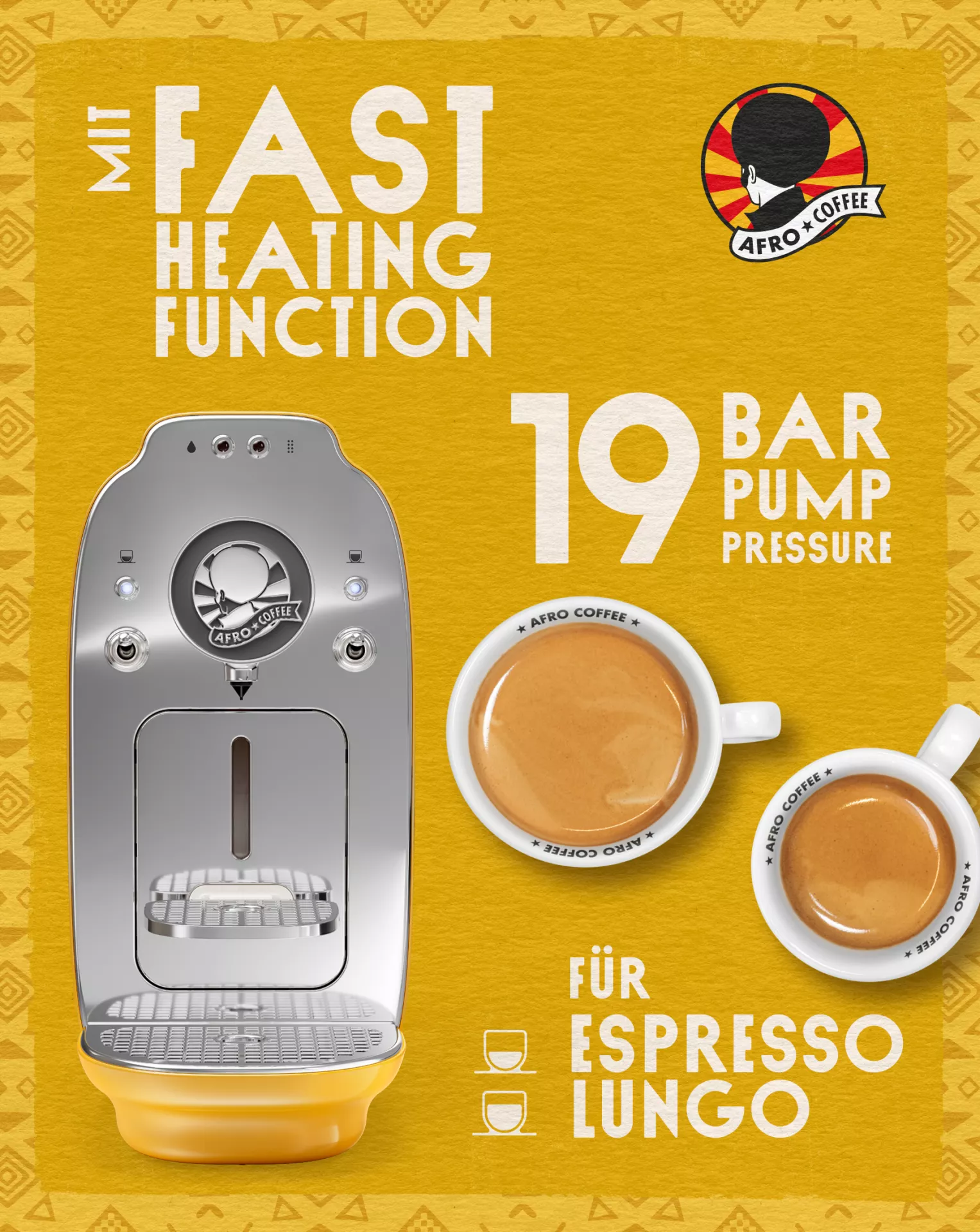 KAHAWA Capsule Machine - Savanna Yellow